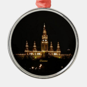 Vienna at Night Metal Ornament