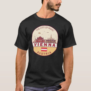 Vienna Austria City Skyline Emblem T-Shirt