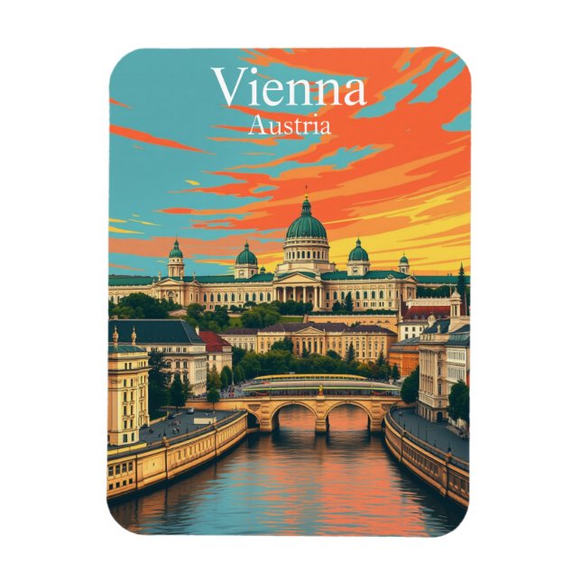 Vienna, Austria Europe Travel Magnet (Vertical)