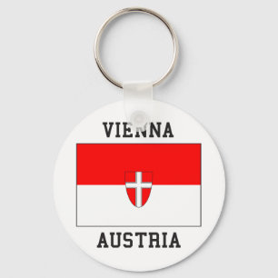 Vienna Austria Flag Keychain