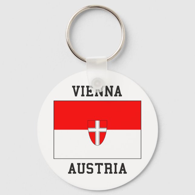 Vienna Austria Flag Keychain (Front)