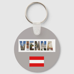 Vienna Austria Flag Keychain