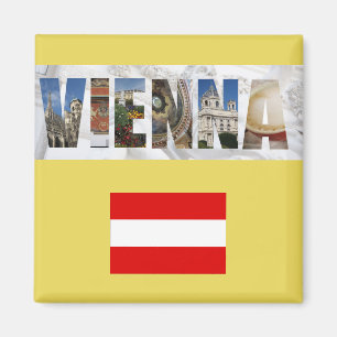 Vienna Austria Flag Magnet