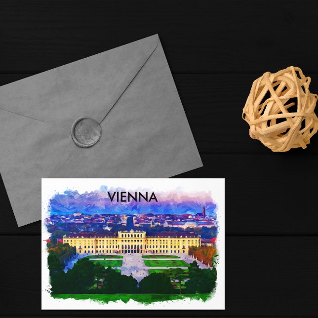 Vienna Austria Historic city view Postcard (vienna austria panorama view)