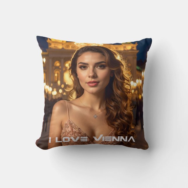 VIENNA - Austria - I LOVE VIENNA Throw Pillow (Front)