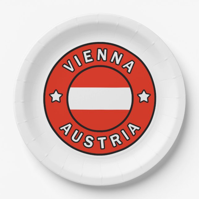 Vienna Austria Paper Plate (Front)