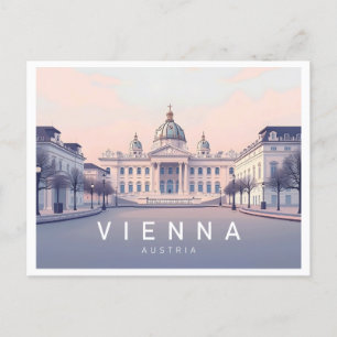 Vienna Austria Pastel Travel Design Postcard