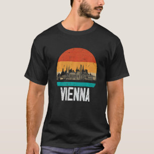 Vienna Austria Retro Vintage Sunset Skyline Vienna T-Shirt