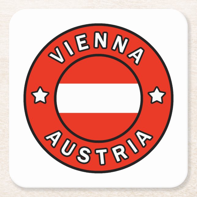 Vienna Austria Square Paper Coaster (Front)