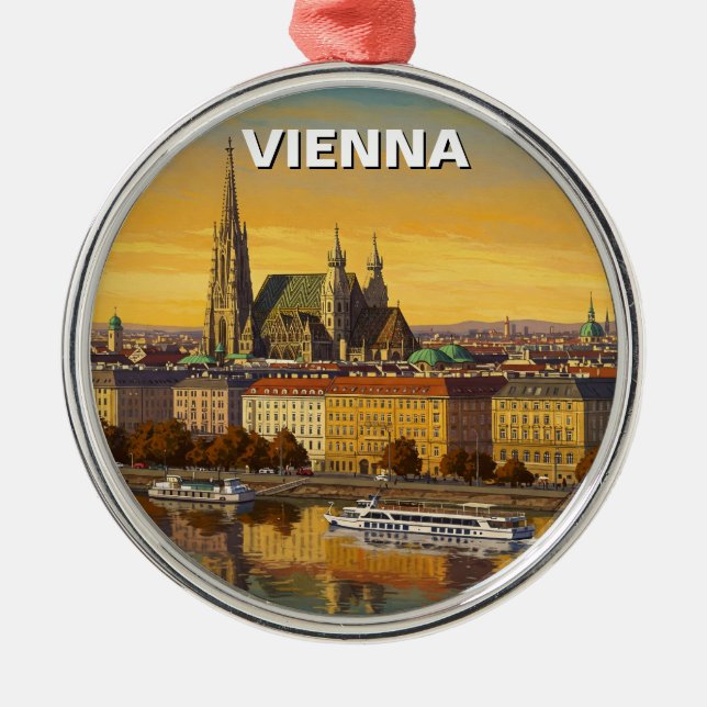Vienna Austria Travel Metal Ornament (Front)