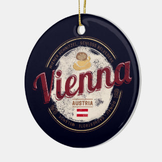 Vienna Austria Vintage Capital Viennese Melange Ceramic Ornament