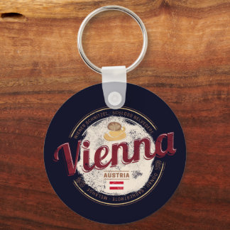 Vienna Austria Vintage Capital Viennese Melange Keychain