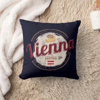 Vienna Austria Vintage Capital Viennese Melange Throw Pillow