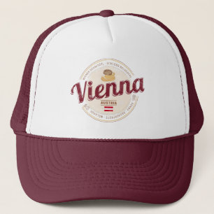 Vienna Austria Vintage Capital Viennese Melange Trucker Hat