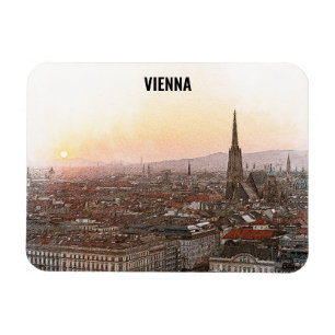 Vienna Austria Vintage Colour Cityscape Magnet