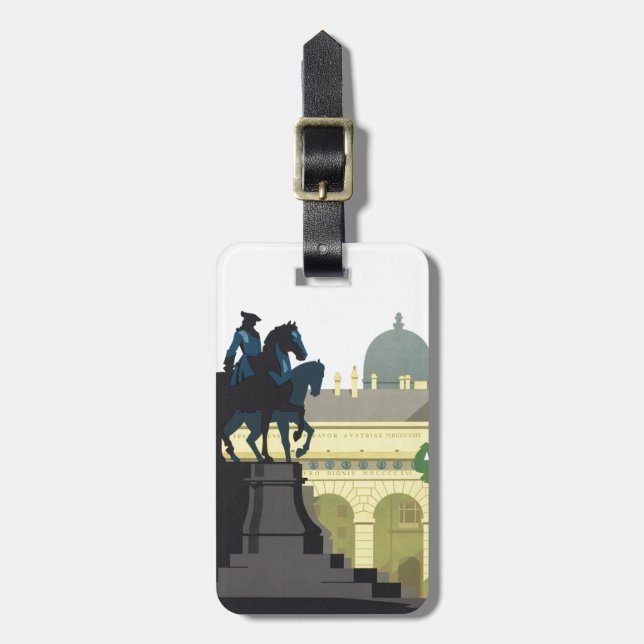 Vienna Austria - Vintage Travel Luggage Tag (Front Vertical)