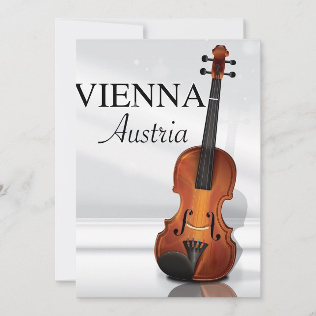 Vienna Austria Violin travel poster (Front)