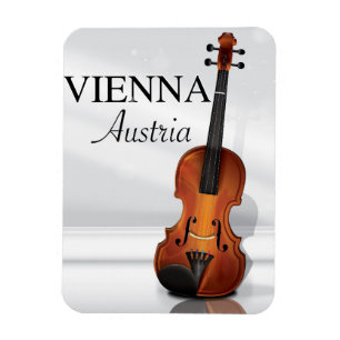 Vienna Austria Violin travel poster Magnet