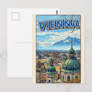 Vienna city austria vintage gifts  postcard