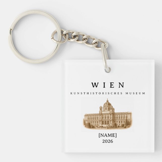Vienna Kunsthistorisches Museum | Name & Year Keychain (Front)