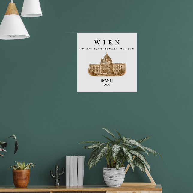 Vienna Kunsthistorisches Museum | Name & Year Poster (Living Room 1)