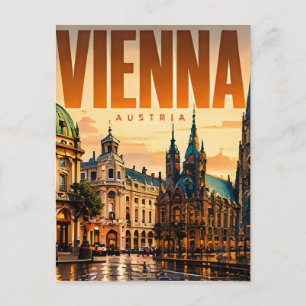🎼 Vienna Modern Skyline City Style 🎼 Postcard