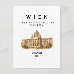 Vienna Natural History Museum Name & Year Postcard