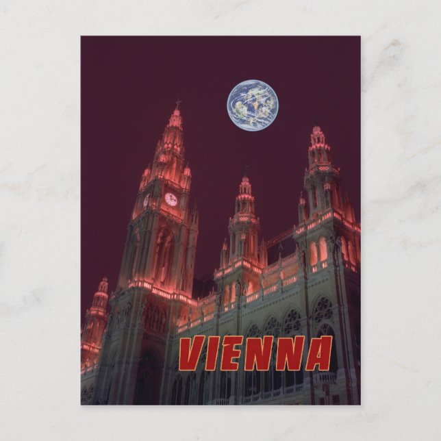 Vienna night lights postcard (Front)