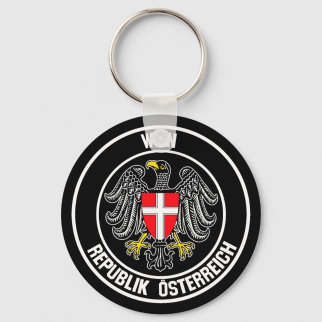 Vienna Round Emblem Keychain (Front)