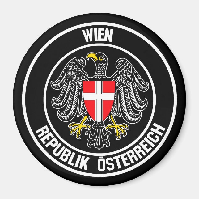 Vienna Round Emblem Magnet (Front)