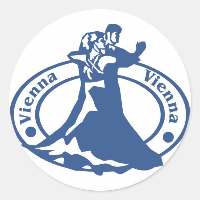 Vienna Stamp Classic Round Sticker (Front)