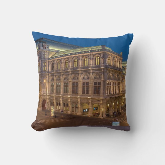 Vienna State Opera, Austria Throw Pillow (Front)