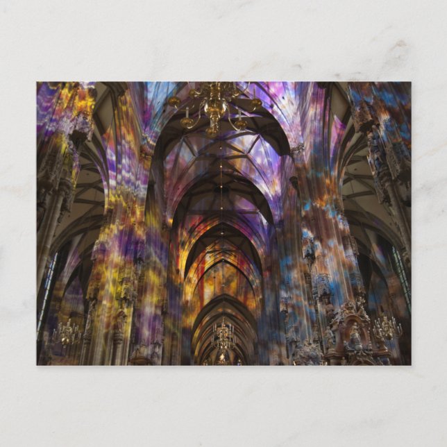 Viennese Church Illuminated Postcard (Front)