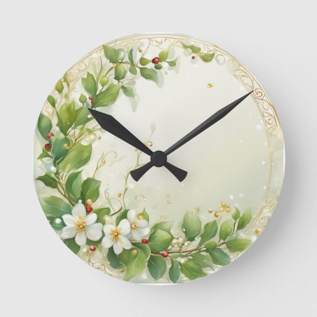 Viennese pastel round clock (Front)