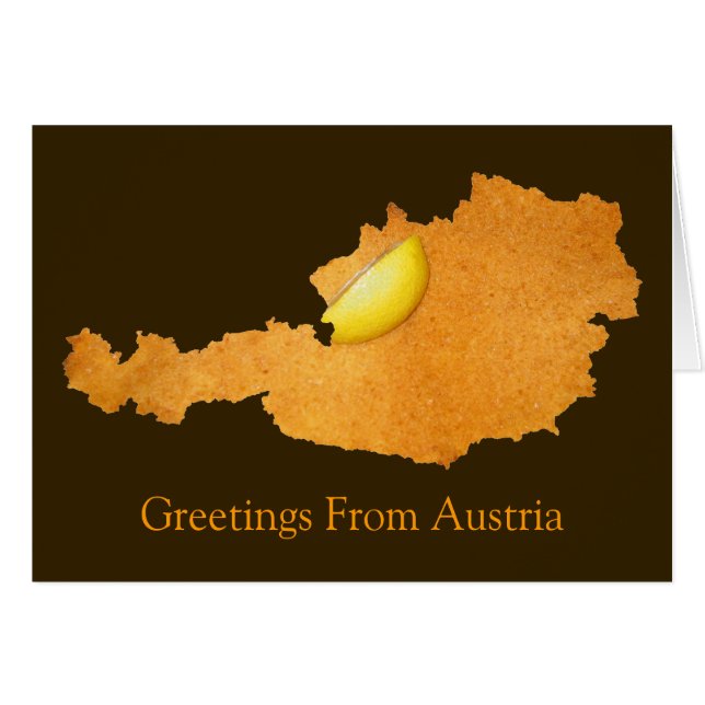 Viennese Schnitzel - Carte De L'Autriche (Devant horizontal)
