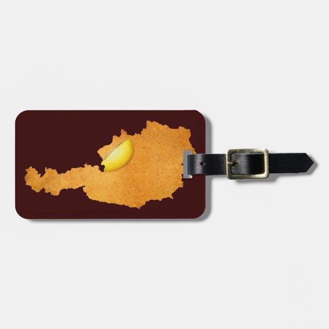 Viennese Schnitzel - Map Of Austria Luggage Tag (Front Horizontal)