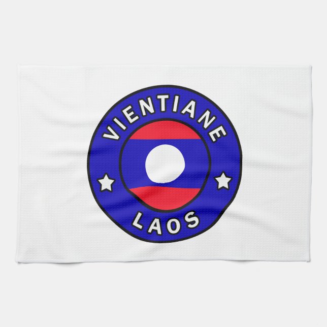 Vientiane Laos Kitchen Towel (Horizontal)