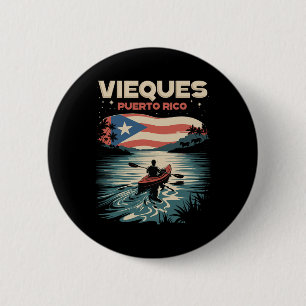 Vieques Puerto Rico Island Souvenir Puerto Rican F 2 Inch Round Button