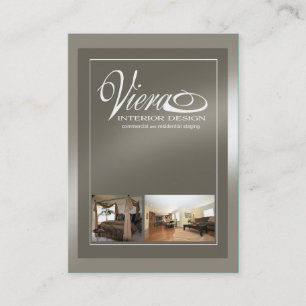 Viera Home Staging Interior Design (pewter) Business Card