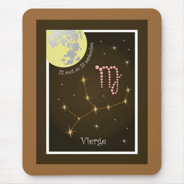 Vierge 23 août au 23 septembre Mauspad Mouse Pad (Front)