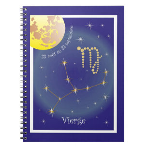 Vierge 23 août au 23 septembre Notizheft Notebook