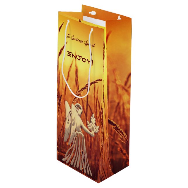 Vierge Anniversaire Vin Sac cadeau (Devant Angle)