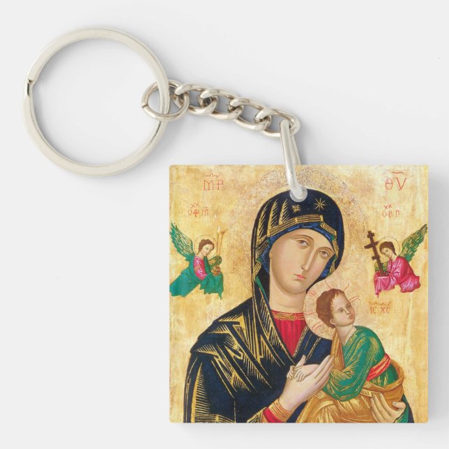 Vierge byzantine Marie et icône enfant Noël (Devant)