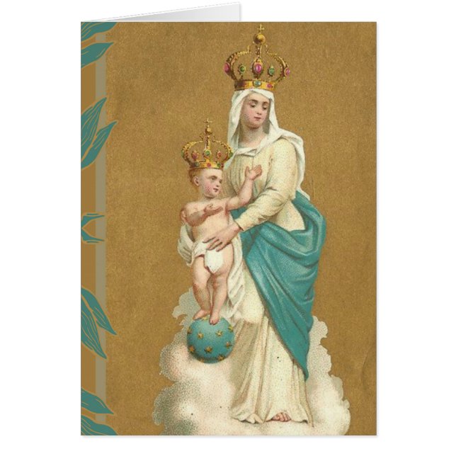 Vierge catholique Marie Dame de la Victoire avec J (Devant)