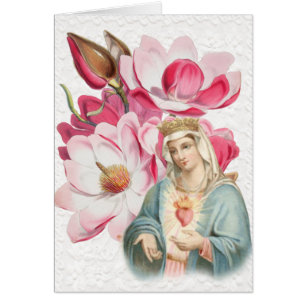 Vierge catholique Marie Dentelle des Roses religie