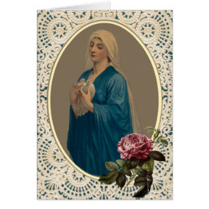 Vierge catholique Marie Dentelle religieuse Rosel