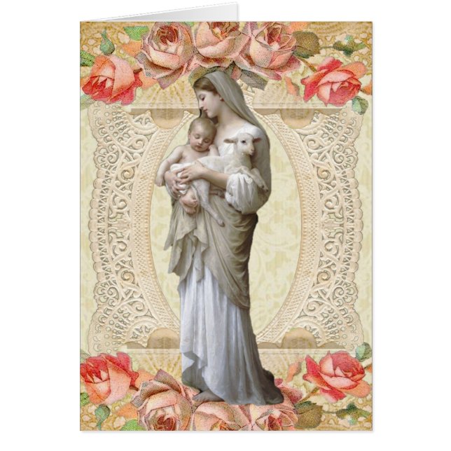 Vierge catholique Marie Merci Prière funéraire (Devant)