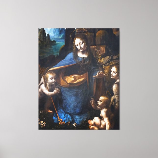 Vierge des rochers toile Imprimer (Recto)