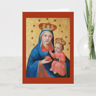 Vierge et bébé Jésus - carte de Noël