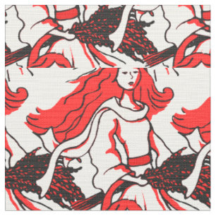 Vierge le premier tissu de motif d'art de zodiaque